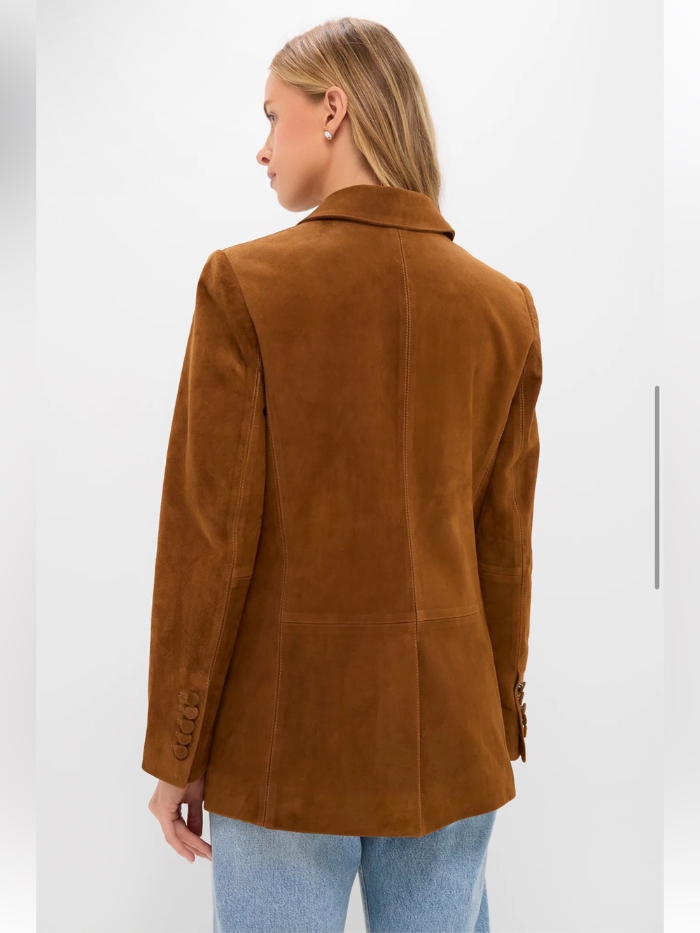 NEW Tuckernuck Leo Blazer Toffee Suede Size Medium - Picture 3 of 8
